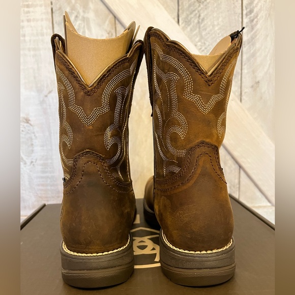 Ariat Women’s Anthem Shortie II Waterproof Western Boots Distressed Brown 7B - Picture 5 of 7